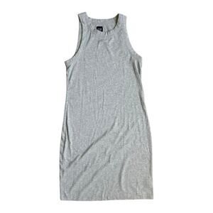 Gap Rib Halter Dress Heather Grey Small